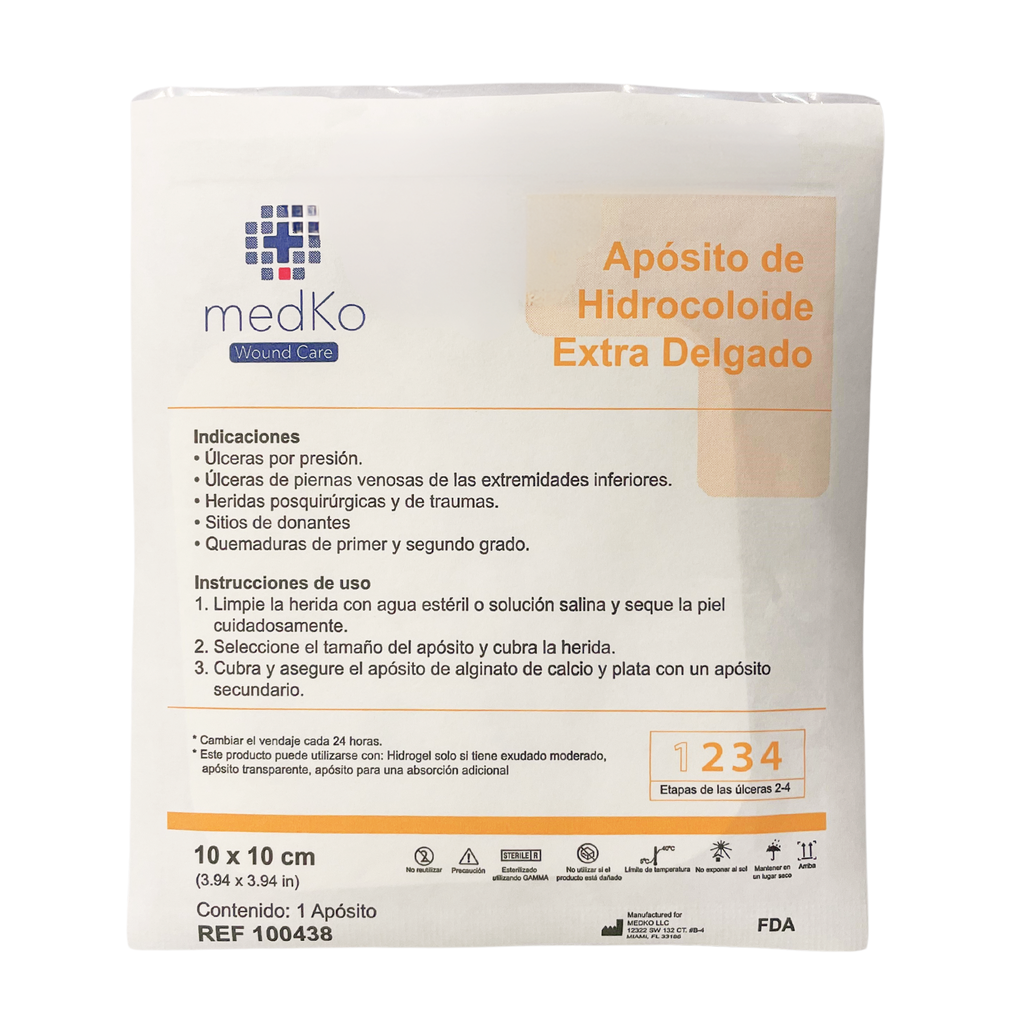 APOSITO HIDROCOLOIDE PARA CUIDADO DE HERIDAS - medKo